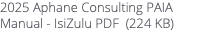 2025 Aphane Consulting PAIA Manual - IsiZulu PDF (224 KB)